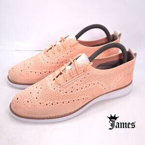 Cole Haan OriginalGrand Stitchlite Wingtip Shoe Womens Size 8.5 W21939 Orange